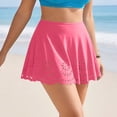 thumbnail image 4 of Roncen Women's Bikini Bottom Swimsuit Skirt, Lace Cutout High Slit Sexy Swimwear Cover-Up with Ruffle Hem, 4 of 8