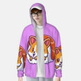 thumbnail image 6 of Rocae Corgi In Sushi Roll Print Breathable Sun Protection Hoodie Quick-Dry Lightweight Long Sleeve Hoodie Unisex Running Sports Shirt, 6 of 9