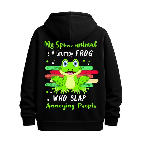 Grumpy Frog T-Shirt graphic hoodies funny humor men's sweater hoodie black Hip-Hop Streetwear autumn sixty years old Retro Unisex Shirt Cotton tshirts