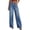 Dark Blue, variant on Wide Leg Jeans for Women Trendy High Waisted Stretchy Baggy Raw Hem Denim Palazzo Pants with Pockets