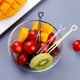 thumbnail image 3 of Bewildely 200 Uds. Tenedor de fruta desechable, herramienta para recoger aperitivos, postres, comida, almuerzos, vajilla de fiesta, suministro de barras en Mostrada Transparente Bewildely HA077689-01, 3 of 6