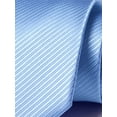 thumbnail image 3 of Light Blue Striped Solid Color 3.15" Necktie Men's Formal Shirt Accessories Trendy Fashion Hand Knotted 8CM Tie, 3 of 8