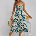 thumbnail image 4 of Robe Mode Femme Col Rond Manches Courtes Ample Mi-Mollet Robe Longue, 4 of 8