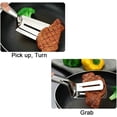 thumbnail image 4 of Pinzas de Cocina 2 Piezas Pinzas de Acero Inoxidable Premium Pinzas para Pizza y Pasteles Espátula de Doble cara Pinzas Multifunción para Alimentos para Servir Barbacoas Ensaladas Servir y Freír, 4 of 4