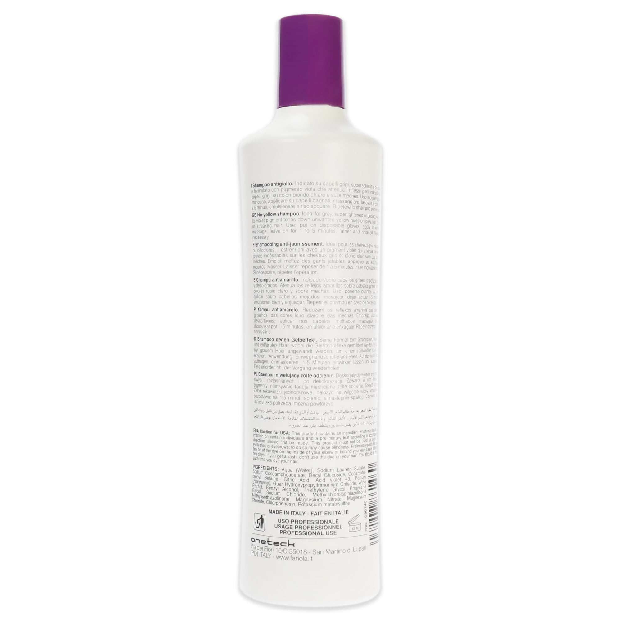 Fanola No Yellow Color Protection & Enhancing Daily Shampoo, 11.83 fl oz