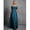 Blue-XL, variant on Teal Blue Off Shoulder Twist Ruched Satin Evening Gown Maxi Dress