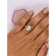 thumbnail image 2 of 2.00 Ct Certified Moissanite Oval Cut Solitaire Engagement Ring 18K White Gold Plated and Sterling Silver Promise Ring Wedding Jewelry Valentine Gift, 2 of 5