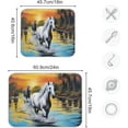 thumbnail image 3 of Dish Drying Mat River Horses Absorbent Microfiber Kitchen Dish Mat Super Absorbent Dish Drainer Mat for Kitchen Counter 16" x 18", 3 of 7