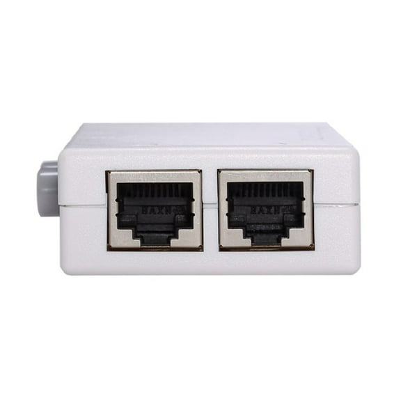 2 Port RJ45 Networks Switches 2 to 1 RJ45 Splitter Internet Extender RJ45 Connector Coupler Ethernet Cable Adapter