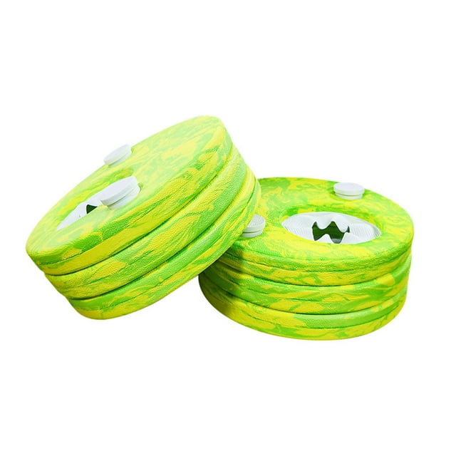 jinwen 6 Pieces Arm Float Discs Swim Arm Bands Workout Beginner Beach Aquatic Cuffs Green
