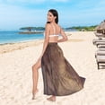 thumbnail image 6 of FORMRS Womens Long Sarong Beach Wrap Semi-Sheer Bikini Skirt Bathing Swimsuit Cover Up, Wood Grain, 6 of 7