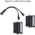 thumbnail image 4 of 4PCS 0.3m IEC 320 C14 to Dual IEC 320 C15 Female Splitter Extension Cable for Router，Network Switch, Computer(c14-2xc15), 4 of 5