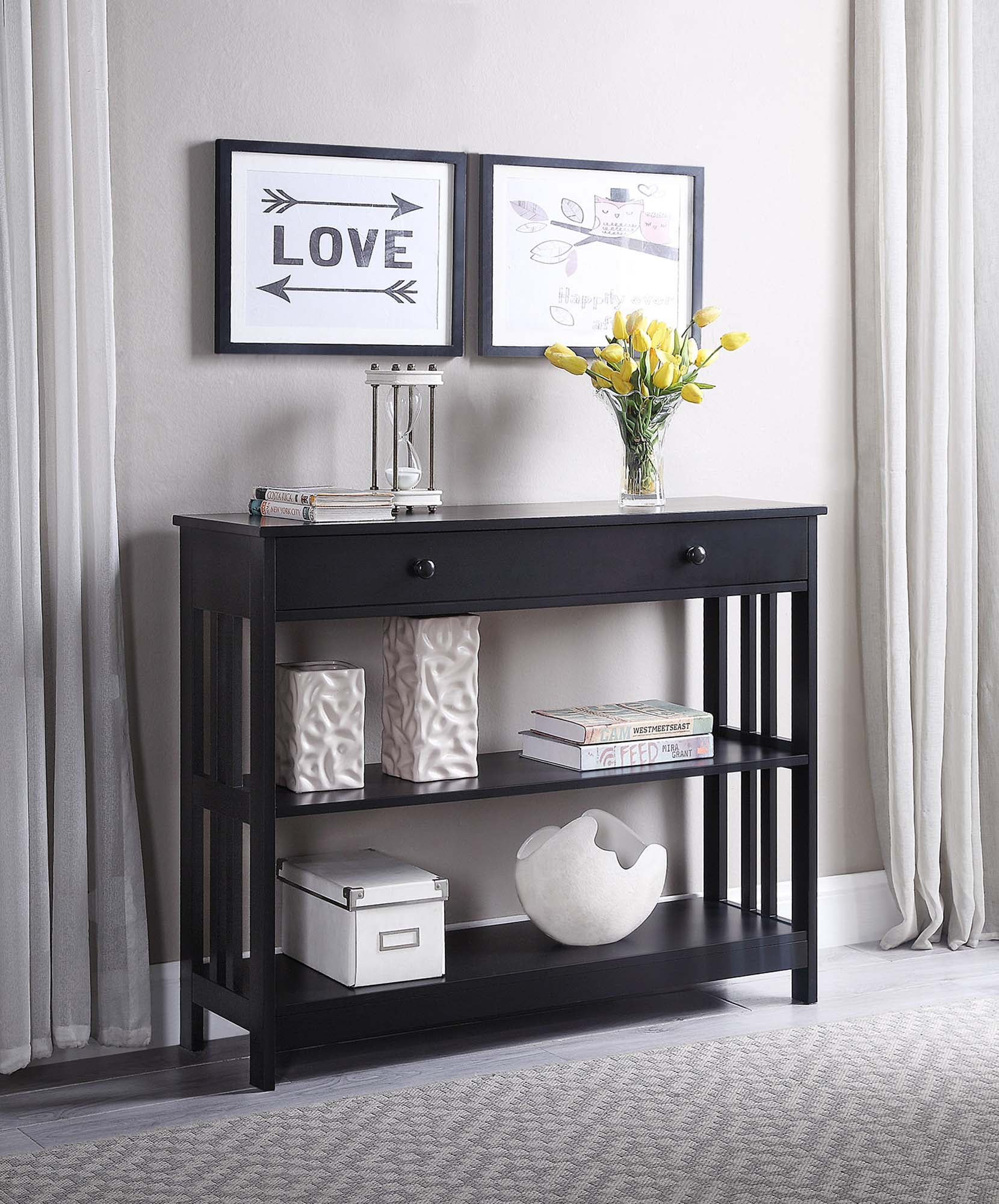 Convenience Concepts Mission 1 Drawer Console Table, Multiple Colors