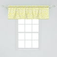 thumbnail image 2 of Lemons Window Valance Pack of 2, Monochromatic Print of Doodle Style Fruit Pattern on a Plain Background, Rod Pocket Curtain Valances Kitchen Bedroom, 2 Sizes, Yellow and Lime Green, by Ambesonne, 2 of 2