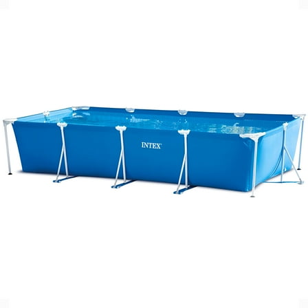 Open Box Intex 14.75ft x 7.3ft x 33In Rectangular Frame Above Ground Pool
