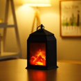 thumbnail image 4 of Portable LED Fireplace Lantern Flamless Log Fireplace Home Fire Effect Lamp for Home Garden L Square, 4 of 8