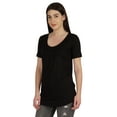 thumbnail image 3 of Inkmeso T-shirt Basique Col en U Été Manches Courtes Coton Uni Femmes, 3 of 7