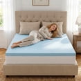 thumbnail image 2 of Beddle 2,3,4 inches Mattress Topper, Full Size Cooling Gel-Infused Memory Foam Mattress Topper-3 inches, 2 of 7