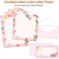 thumbnail image 2 of baomifa-Lined Stationary Set with Envelopes 48 Writing Stationary Paper with 48 Envelopes - Flora Lines Stationary Paper Set Letter Writing Paper, 8.5 x 11 Inch of Each Stationery Paper, 6 Designs As, 2 of 4