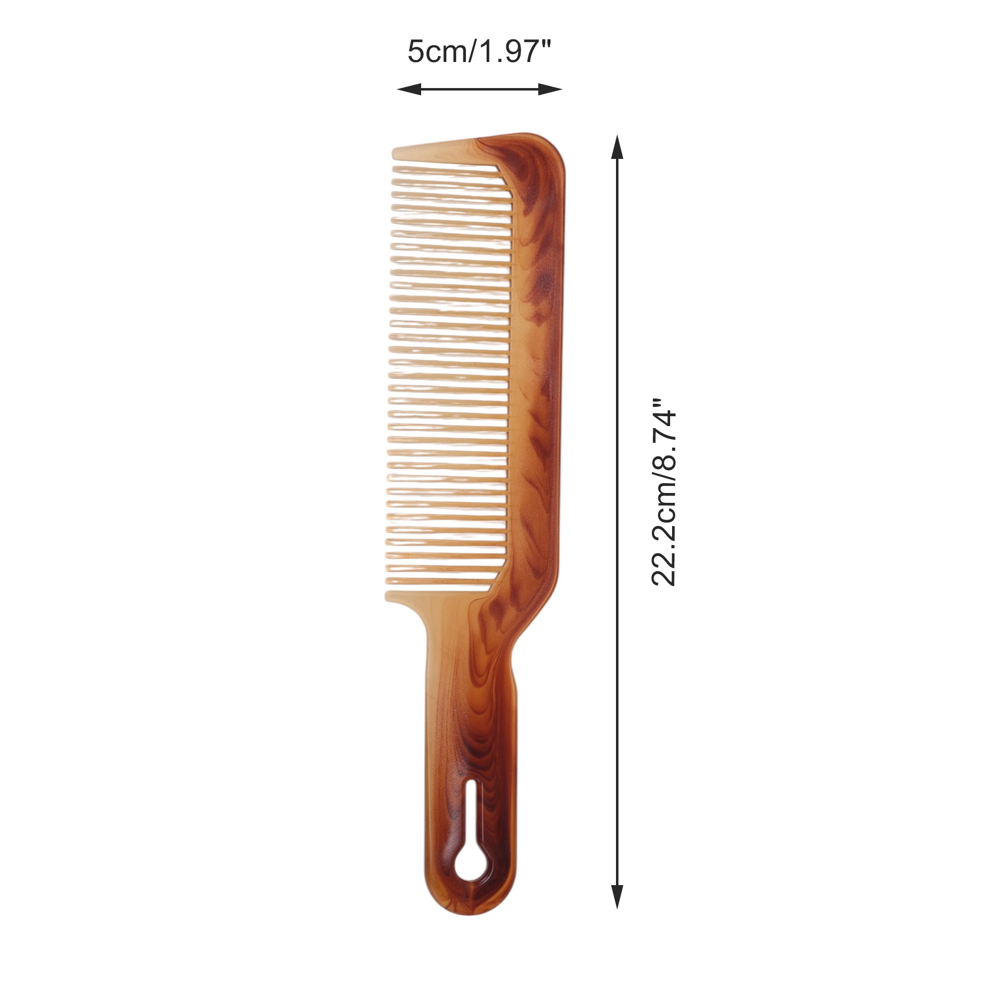 Unique Bargains 1 Pc Portable Two-Color Handle Flat Comb for Curly Hair and Styling Needs