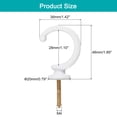 thumbnail image 2 of Uxcell Curtain Holdback Aluminum Alloy Wall Mounted Curtain Holders Drapery Tieback Hooks White 4Pcs, 2 of 6