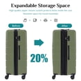 thumbnail image 6 of edx Hardside Carry on Luggage with Spinner Wheels, Hard Shell ABS Suitcase, 20-Inch Lightweight Expandable Rolling Luggage, Green, 6 of 7