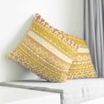 thumbnail image 3 of Yellow Khaki Boho Pillow Covers 24x24 Inch Decorative Throw Pillow Cover, Vintage Ethnic Tribe Abstract Art Sofa Pillowcases Accent Cushion Case Home Decor Bedroom Living Room, 3 of 6