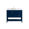 thumbnail image 3 of 42 inch Single Bathroom Vanity in Blue with Backsplash, 3 of 8