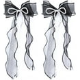 thumbnail image 2 of 2 Pcs Bowknot Curtain Tiebacks, Butterfly Curtain Ties with Pearls, Sweet Bow Curtain Holdbacks Buckles for Home Decorative, 2 of 4
