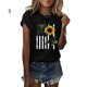 thumbnail image 2 of Qarigey Camisa de manga corta con cuello estampada para mujer Prendas para la parte del cuerpo Negro S Qarigey AP002112-01, 2 of 3