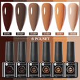 thumbnail image 2 of UR SUGAR 6 Unids/Set 7ml Gel UV Esmalte De Uñas Botella De Vidrio Marrón Soak Off, 2 of 4