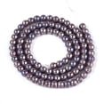 thumbnail image 2 of Electroplate Opaque Glass Beads Strands Round AB Color Plated Medium Purple 4~4.5mm Hole: 0.6mm 97~100pcs/strand 14.76~15.16 inch(37.5~38.5cm), 2 of 4