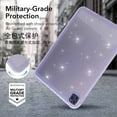 thumbnail image 2 of ELEHOLD For Apple iPad Pro 11 2022/2021/2020/2018 Slim Glitter Clear Case Soft TPU Cover, Military Grade Proetction, Reinforced Shock-Absorbing Corner, Slim&Lightweight, Purple, 2 of 9