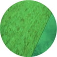 thumbnail image 1 of Ahgly Company Machine Washable Indoor Round Transitional Neon Green Area Rugs, 6' Round, 1 of 7