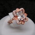 thumbnail image 3 of Kelsey Engagement Ring Sterling Silver Emerald Cz Womens Ginger Lyne Collection, 3 of 7