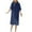 Dark Blue, variant on Timegard Sleep Dress for Women Summer Round Neck Short Sleeve Comfy Loose Solid Color Casual Homewear