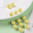 thumbnail image 6 of 500g Opaque Acrylic Beads Round Yellow 10x9mm Hole: 2mm about 940pcs/500g, 6 of 6