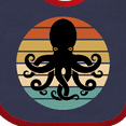 thumbnail image 4 of Inktastic Octopus Retro Vintage Sunset Boys or Girls Baby Bib, 4 of 4