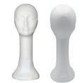thumbnail image 3 of Limorve Wig Head,Head Model Sunglasses Display Stand Female Head Form, Long Neck Foam Mannequin Display for Hats, Wigs, Mask, Cap-White, 3 of 11