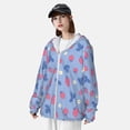 thumbnail image 4 of Picia Strawberry And Flowers Women's Men's UPF 50+ Sun Protection Hoodie Shirt Long Sleeve SPF Fishing Outdoor UV Hiking Lightweight Shirts-, 4 of 9