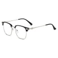 thumbnail image 1 of Fashion Frame Simple Vintage Reading Glasses Ultra Light Glasses Eye Protection Anti-Blue Light STRENGTH 350 BLACK SILVER, 1 of 8