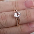 thumbnail image 2 of Limited Time Sale Antique 1.25 Carat Peach Pink Morganite and Diamond Engagement Ring 10k Rose Gold, 2 of 3