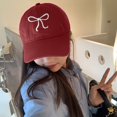 thumbnail image 6 of JingChun Bow-Tie Baseball Cap for Women Fashion Sun Hats for Women Trucker Hat Y2k Sun Cap Visor Cap Hiking Travel Trendy, 6 of 6