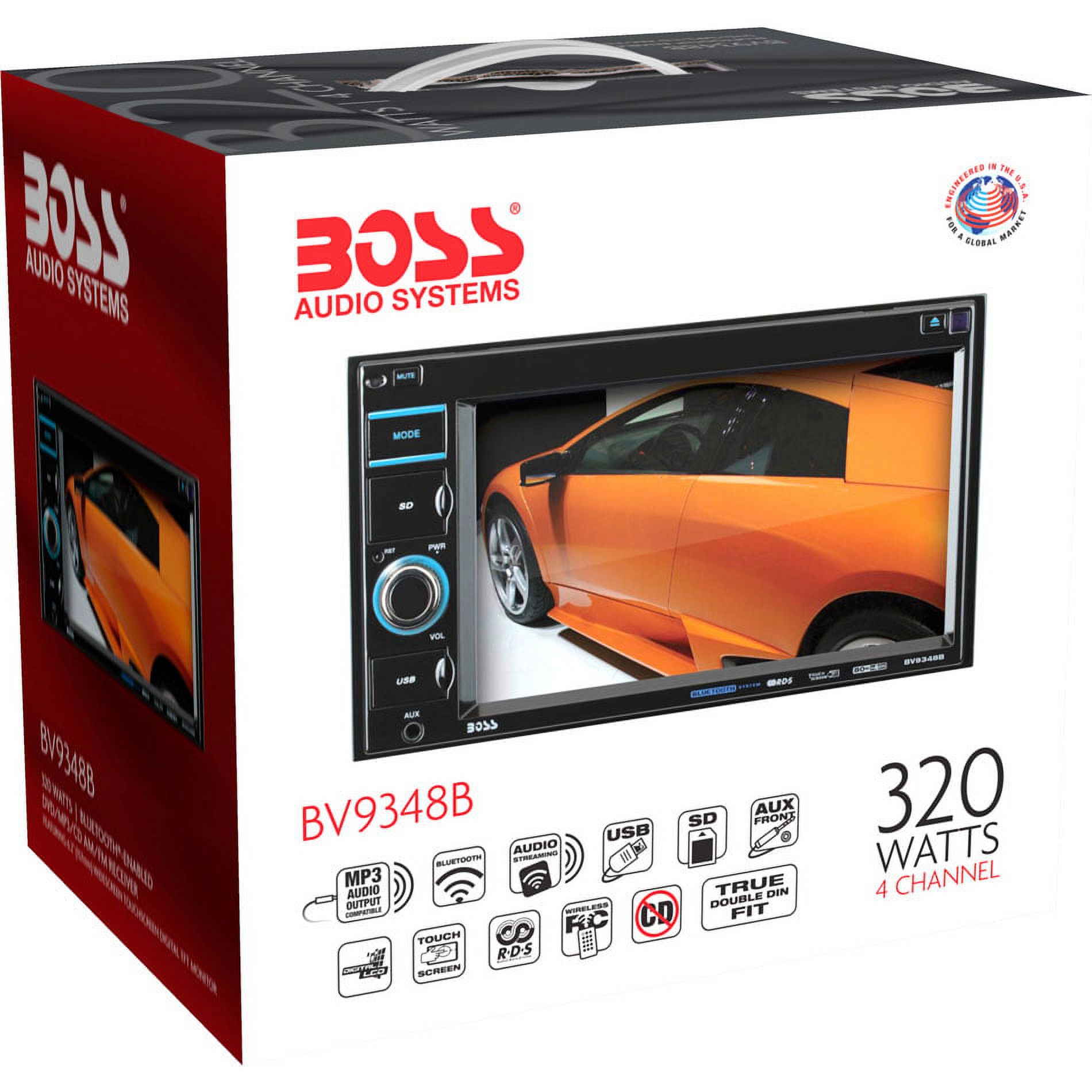 Boss BV9348B 6.2" Touch Mechless Double-DIN with USB/SD/AUX Input - image 4 of 8
