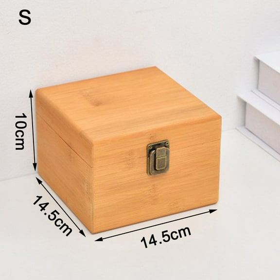 Yannee Wooden Storage Box Wooden Keepsake Box, Decorative Storage Box,Pine Rectangular Flip Solid Wood Gift Box Handmade Craft Case