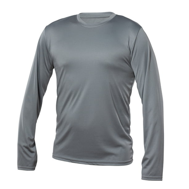 Blank Activewear Pack of 2 Men's Long Sleeve T-Shirt, Quick Dry Performance  fabric