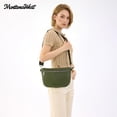thumbnail image 5 of Montana West Crossbody Bag for Women with Dual Zipper Pockets, Green, 5 of 7