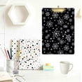 thumbnail image 4 of FMSHPON Christmas Snowflakes Clipboard Hardboard Wood Nursing Clip Board and Pull for Standard A4 Letter 13x9 inches, 4 of 7