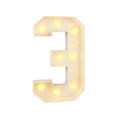 thumbnail image 4 of 3D Light Up Number 3 Sign, Marquee Light with Warm LED Bulbs, Battery Operated Decor for Birthday, Anniversary & Party Table Centerpieces, 4 of 5