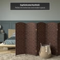 thumbnail image 6 of Red Lantern 4 ft. Short Diamond Weave Fiber Folding Screen - Dark Mocha - 8 Panel, 6 of 7
